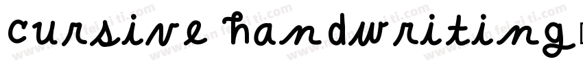 cursive handwriting字体转换